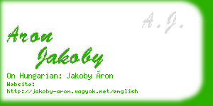 aron jakoby business card